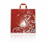 Soft Loop Handle Virgin LDPE Plastic Bag with Custom Design 